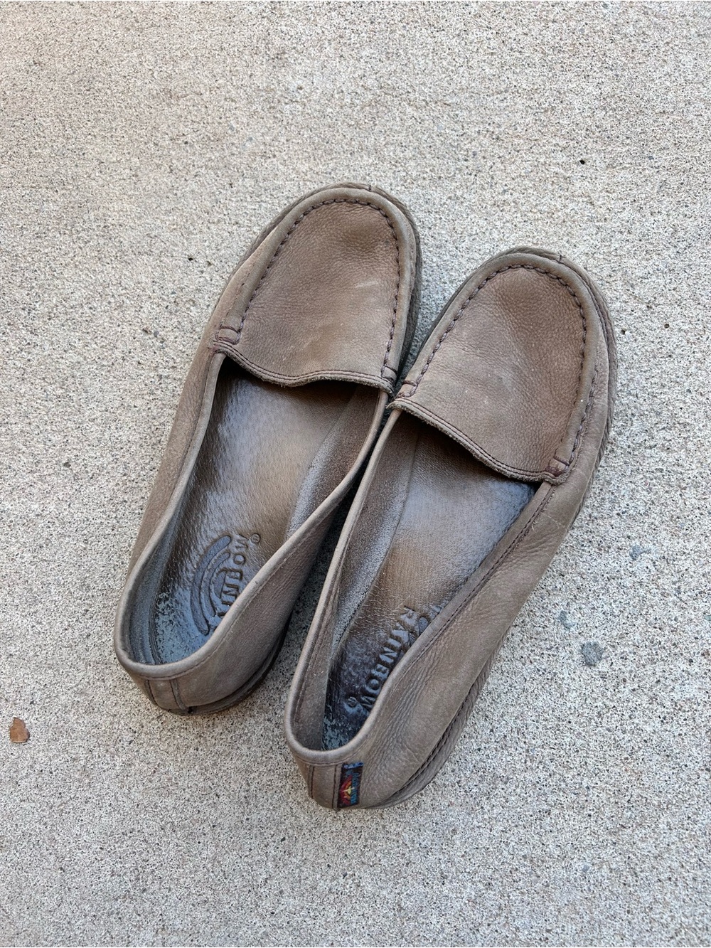 🌈 rainbow Tan Leather  Loafers